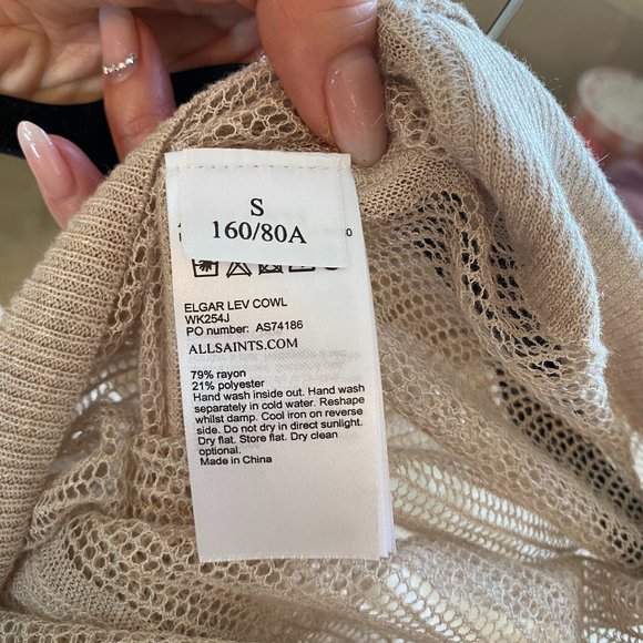 ALL SAINTS Elgar Lev Cowl - Picture 5 of 6